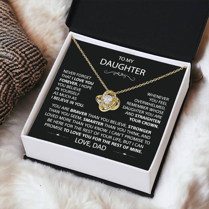 To My Daughter - Love Knot Necklace